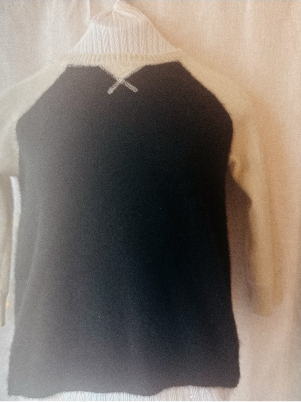 🖤 100% Cashmere • Autumn Cashmere • Midnight Oat • Black & Cream Colorblock